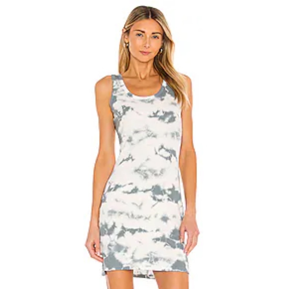 BOBI Tie Dye Rib Dress in Overcast